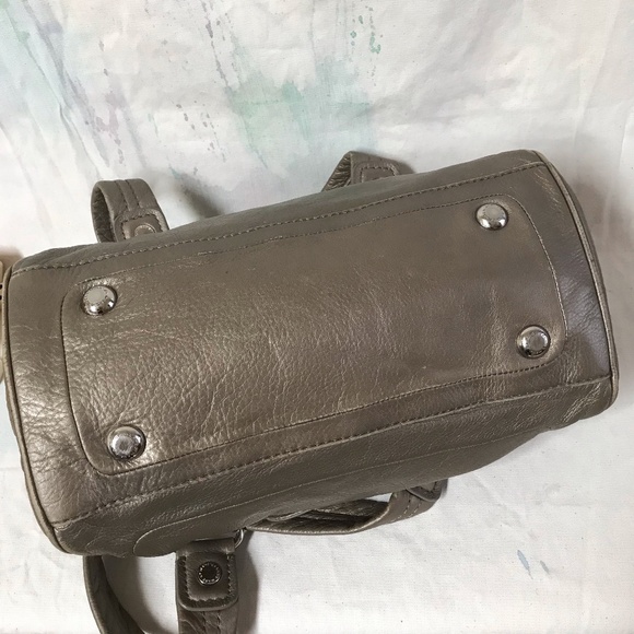 Marc by Marc Jacobs bag silvery grey leather top handle shoe box Turn key clasp - Picture 5 of 16